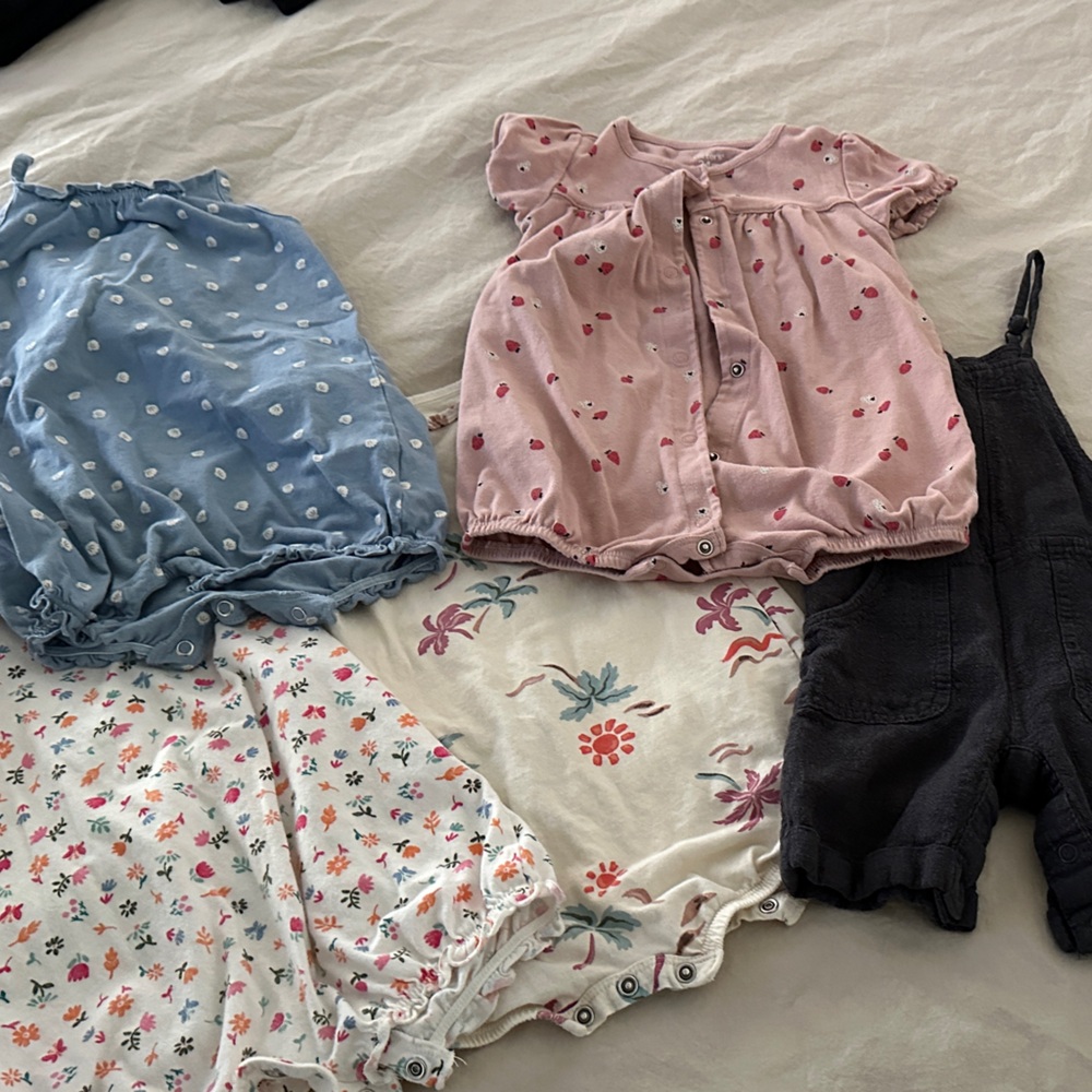 Carter's Pink Floral Baby Romper